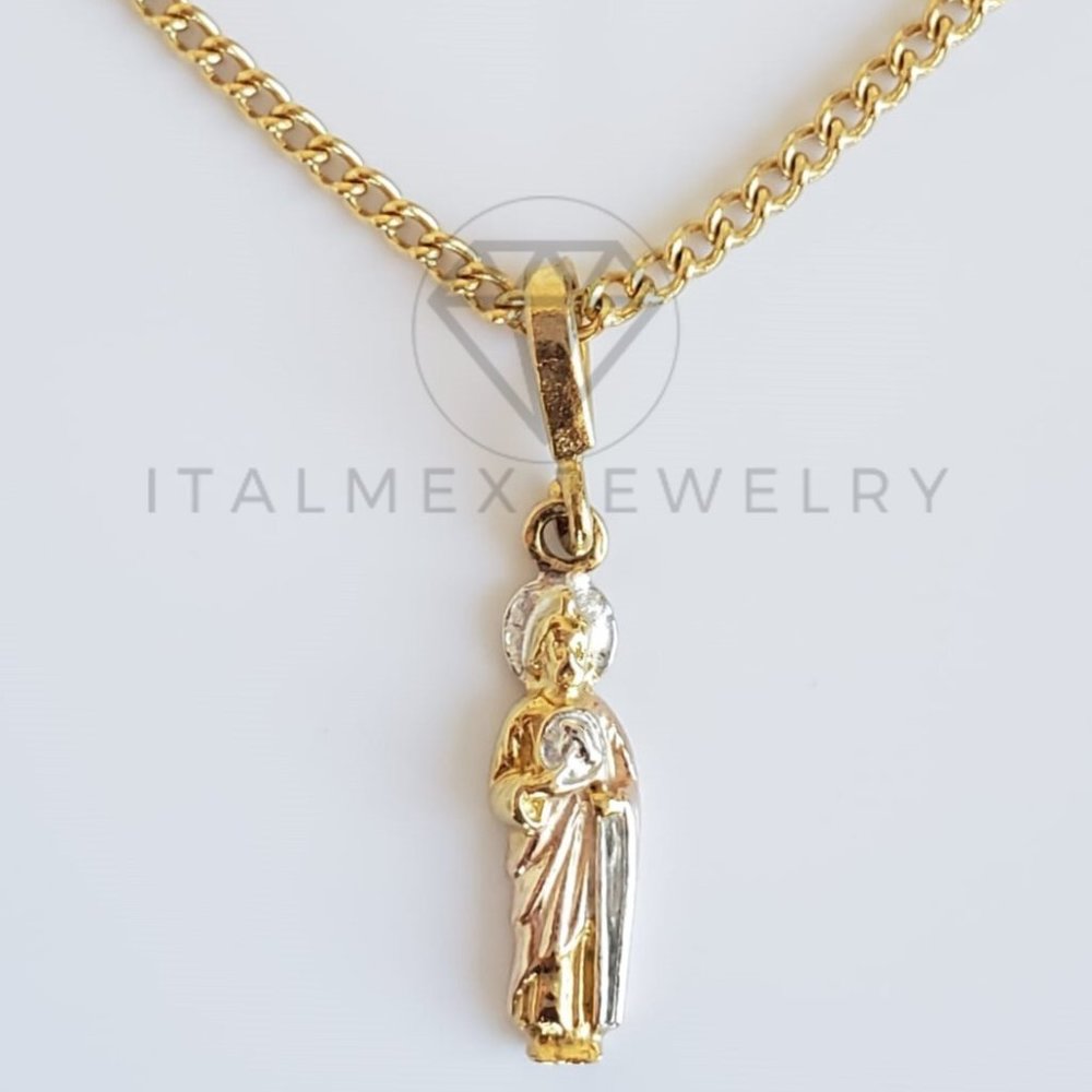 18K Gold Plated Saint Jude Pendant & 22" Chain